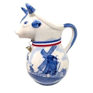 Vintage‎ Delft Bull Pitcher Creamer Hand Painted Holland